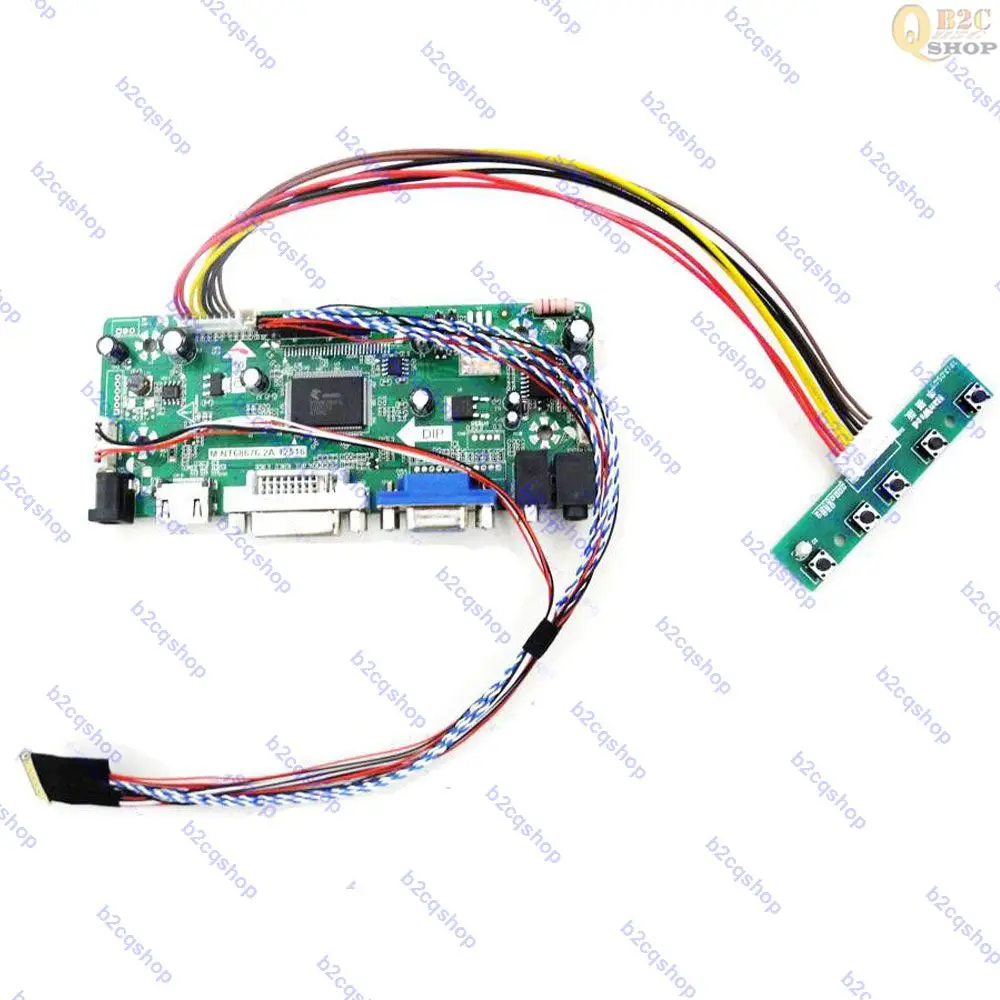 NT68676 LCD Controller Driver Board Inverter Converter Monitor Kit-Turn HT156WXB-500 1366X768 (HDMI-compatible+DVI+VGA+Audio) |