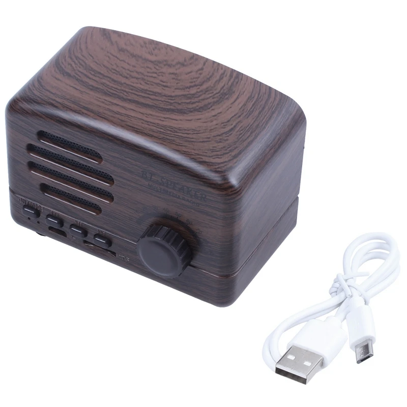 Ретро Bluetooth спикер портативный мини спикер s Поддержка Tf карты воспроизведения fm-радио Hands-Free для телефона ПК беспроводной динамик s-коричневый