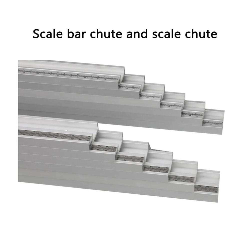 Woodworking Chute Universal Aluminium 45mm track With scale Chute Pusher 400 500 600MM Electric Circular Saw Flip Table