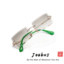 Joubas солнцезащитные очки для мужчин/женщин прямоугольные прозрачные солнцезащитные очки без оправы винтажные роскошные очки трендовые брендовые дизайнерские оттенки