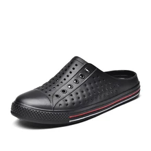 Мужская обувь; летние сандалии-сабо; пара нескользящих мягких сандалий; женская пляжная обувь с перфорацией; водонепроницаемые шлепанцы