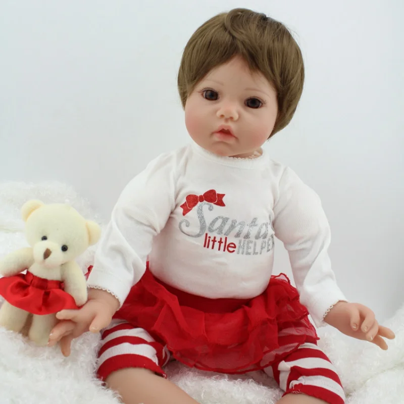 50 см Новорожденный Bebe кукла силиконовая детская Высококачественная Кукла реборн Милая Реалистичная кукла реборн детские игрушки для маленькой девочки рождественские подарки