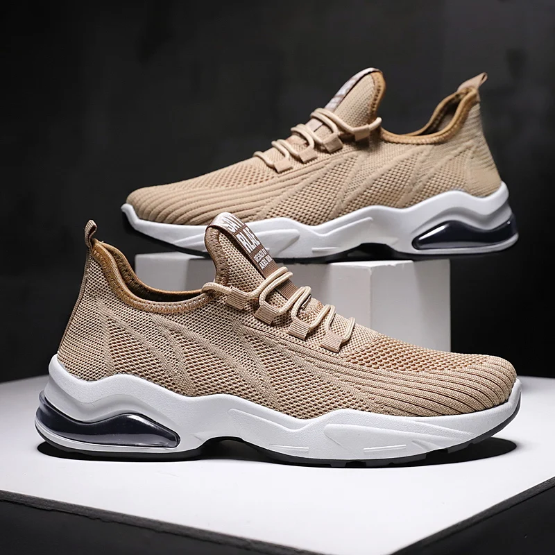 

Men's Casual Shoes Spring Mesh Sneakers White/Beige/Black Running Shoes Summer Fashion Light Breathable Sneakers For Man