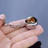 Fox Keychain Lovely Fox Picture Glass Ball Keychain Double Side Cabochon Glass Metal Keyring Christmas Gift for Men for Women ► Photo 3/4
