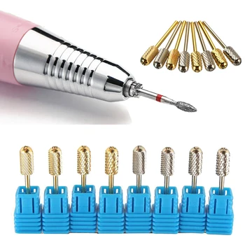 

2.35mm 3/32'' Nail Drill Bits Barrel Smooth Top Safety Nail Art File Drill Bit Manicure Electric Carbide Bit Drill Manicure