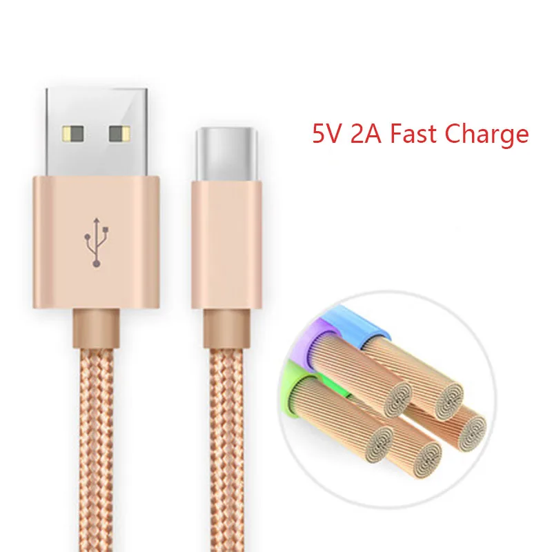500 шт 2 м/6 футов высокоскоростной металлический USB плетеный кабель для быстрой