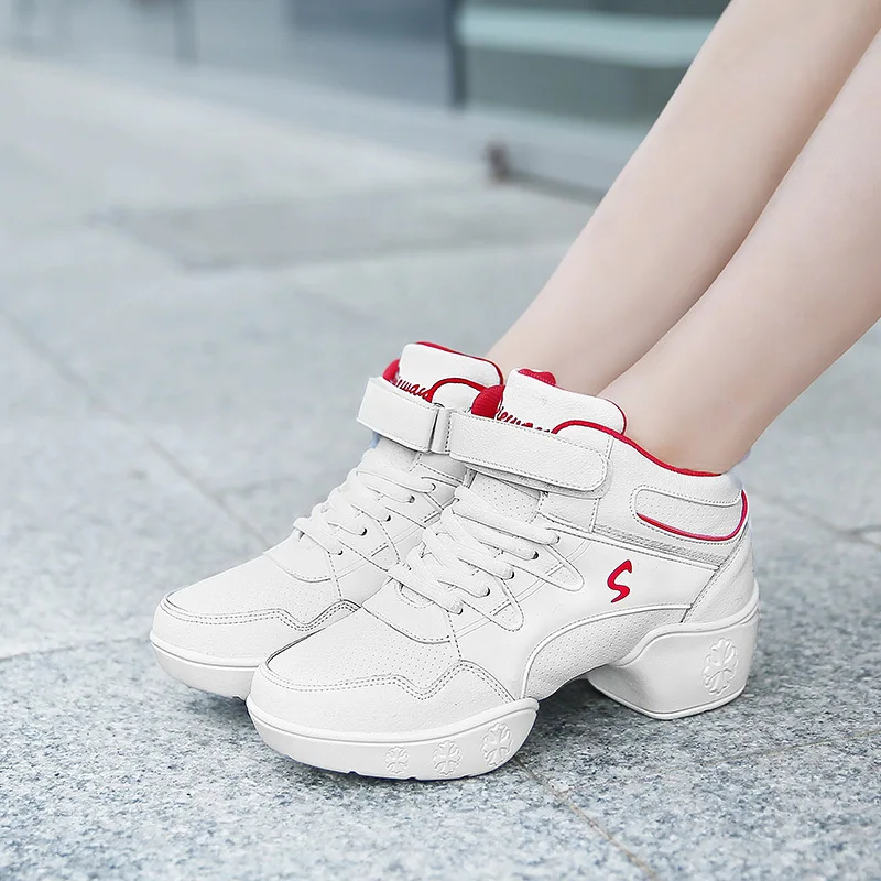 

New Style Autumn & Winter White Dance Shoes WOMEN'S Shoes Adult Shoes for Square Dance Jump Dance Shoe Athletic Shoes Semi-high