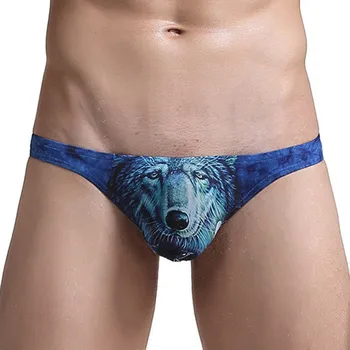 

Gay Sexy Underwear Men Underwear Digital Printing Polyester Thong Sexy Roupa Interior Masculina Free Shipping