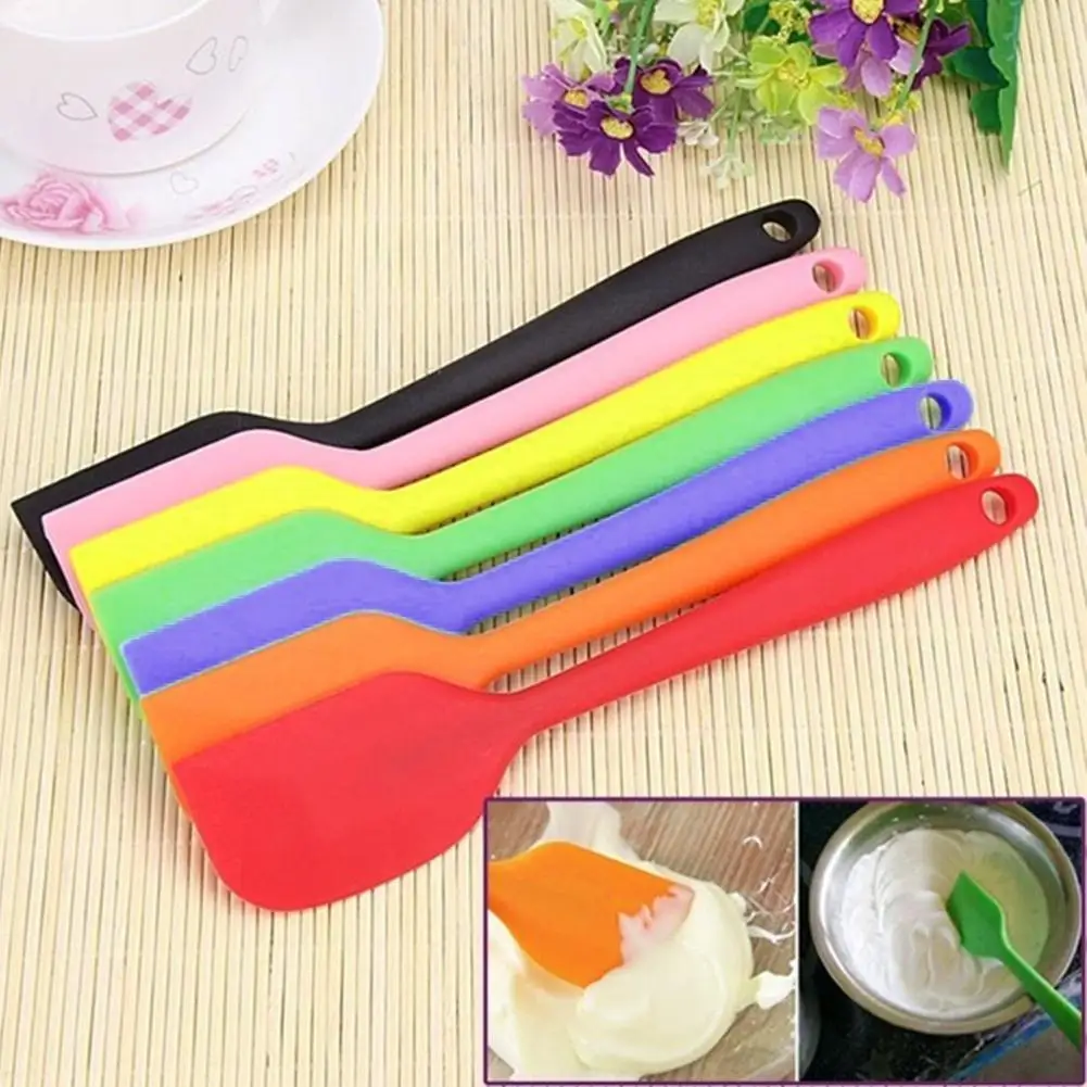 

Home Kitchen Silicone Flexible Spatulas Cake Cream Scraper Cooking Baking Tool