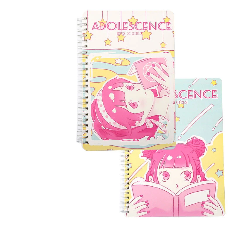 Kawaii 2 книги блокнот катушки пара памяти иллюстрация Памятка домашняя работа студенческие подарочные канцелярские принадлежности дневник пуля - Цвет: 2 books