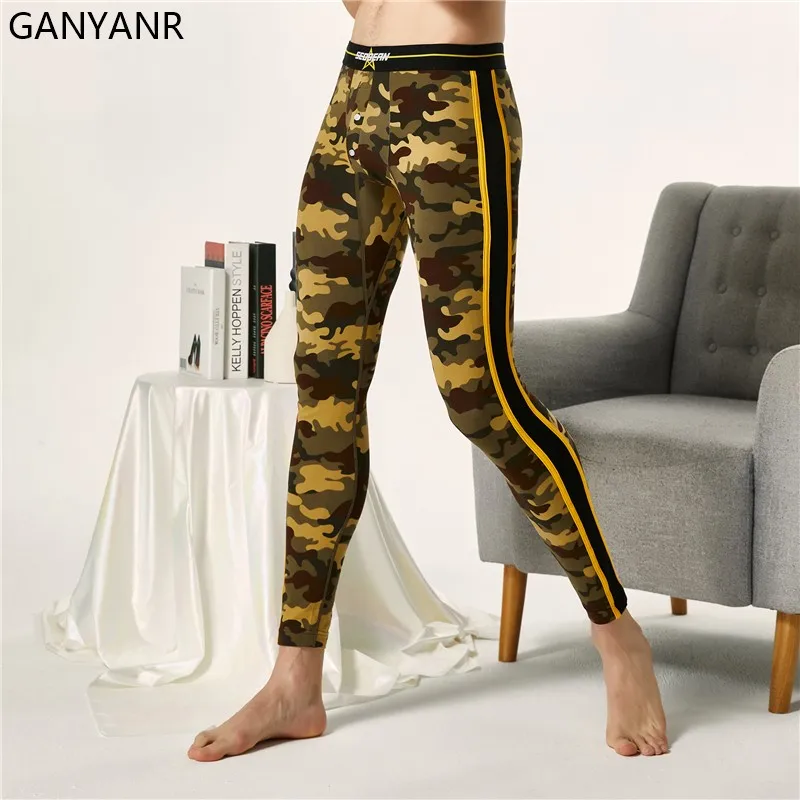 GANYANR Compression Pants Running Tights Men Gym Sportswear Leggings Fitness Sport Basketball Sexy Training Jogging Long Yoga