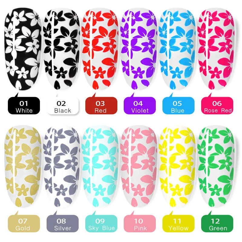 

8ml Nail Stamping Gel Polish Nail Printing Glue Painted Printing Template Nail Shop Printing Glue Poly Gel for Nail Art TSLM1