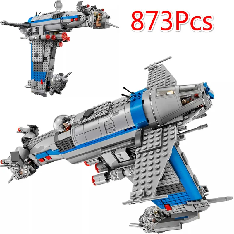 

873Pcs 05129 Rebel Bomber Set Genuine Star Toys Wars Classic Series Building Blocks Bricks Compatible with Legoinglys Toys 75188