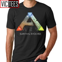 Мужские футболки Ark Survival Evolved Games, мужские хлопковые футболки, повседневные футболки с круглым воротником, черные