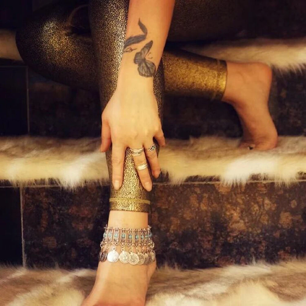 Bracelet Jewelry Retro Silver Coins Bracelet for Women Boho Beach Turkish Ethnic Gypsy Tribal Chic Antique Tibet