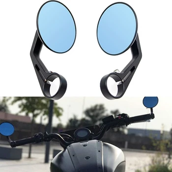 

CNC Round 7/8Inch Motorcycle Mirrors,Universal Motorcycle Rearview Side Mirrors for Cafe Racer Sports Bike Choppers Cruise