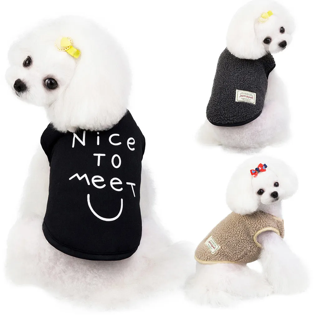 ropa perro ubranka dla psa Pet Winter Plush Two-faced Vest Coat pet clothes Costumes Pet Cat Clothes Vest Shirt dog christmas