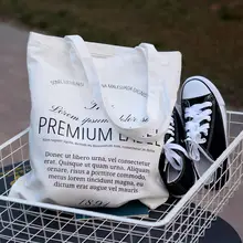 Сумка Многоразового Использования женская сумка-шоппер холщовая печать письмо плечо сумки-мессенджеры ручка продуктовые сумки Siatka Na Zakupy#2S10