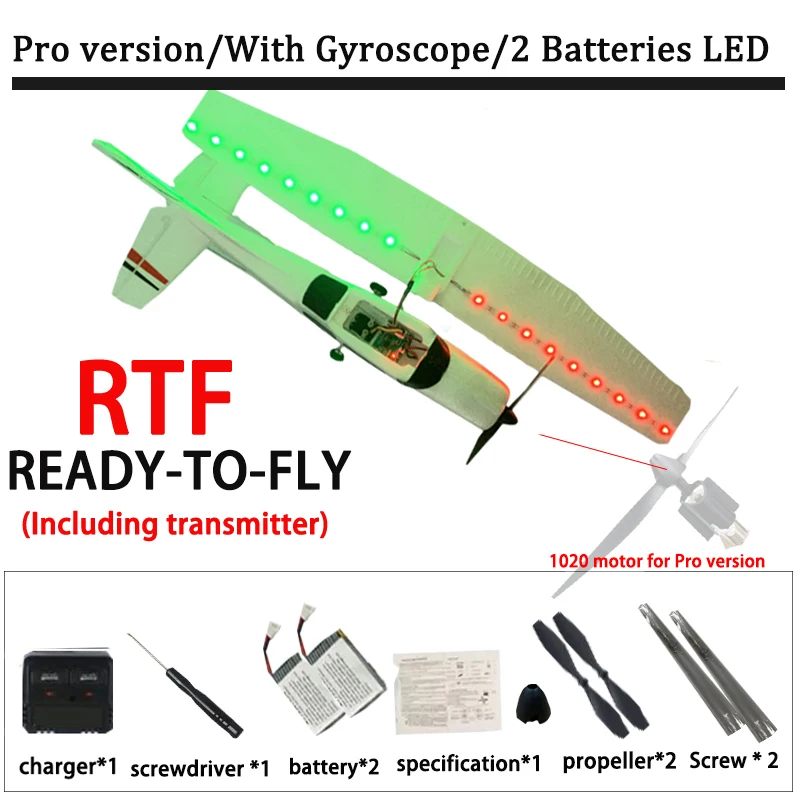 Wltoys F949s 3ch 24g Cessna-182 Epp Rc Zweefvliegtuig Rtf Miniatuurmodel Vliegtuig Buitenspeelgoed Ingebouwde Gyroscoop   Model  2pcs Batteries