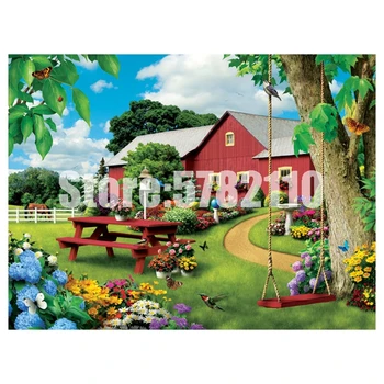 

DIY Diamond Embroidery Picnic Paradise Cross Stitch Mosaic 5D Diamond Painting Scenery Full Square Rhinestone Home Decor Gift