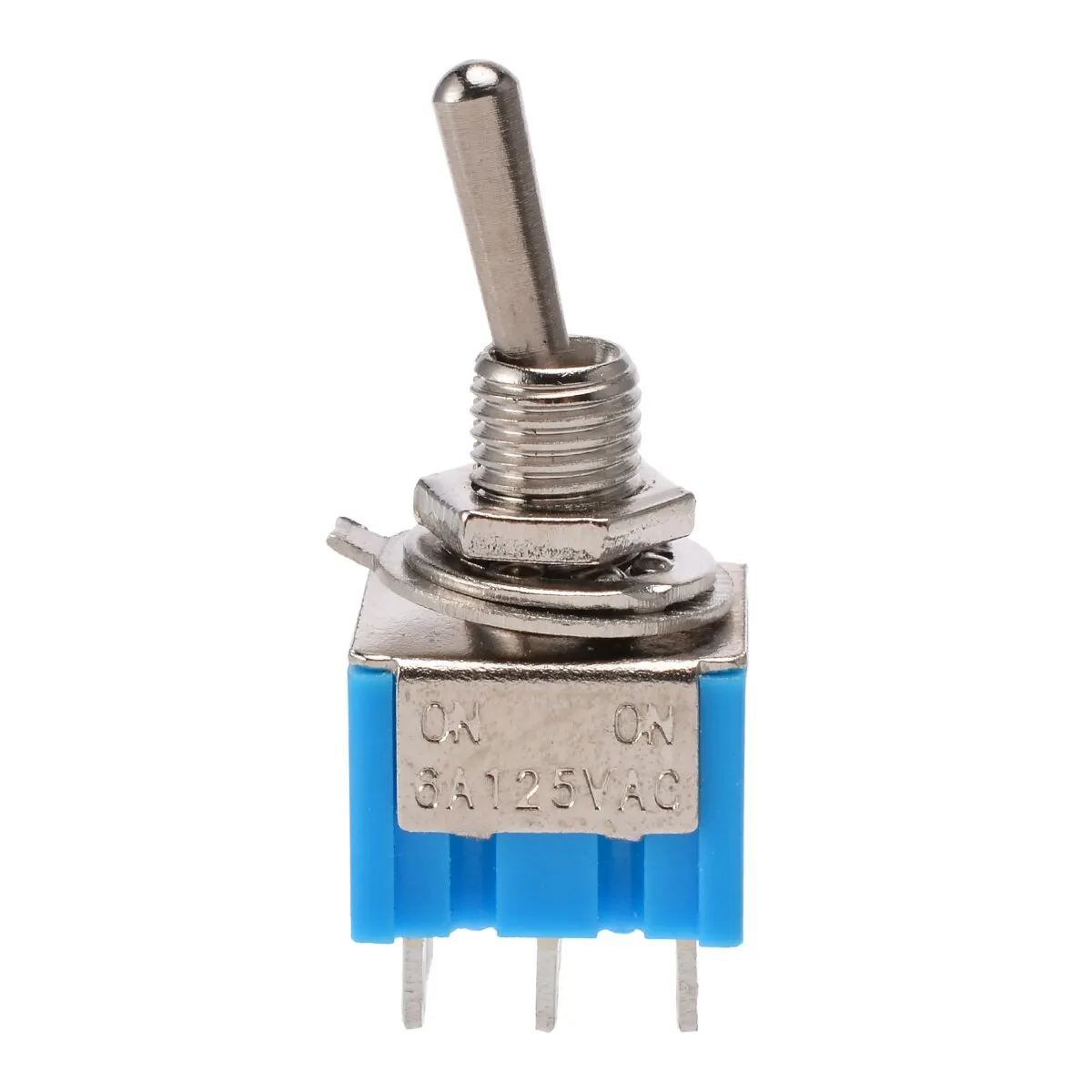 10Pcs/Set Mini Blue Toggle Switch MTS-202 6 Pin DPDT ON-ON 6A 125V AC 2 Positions Electrical Toggle Switches