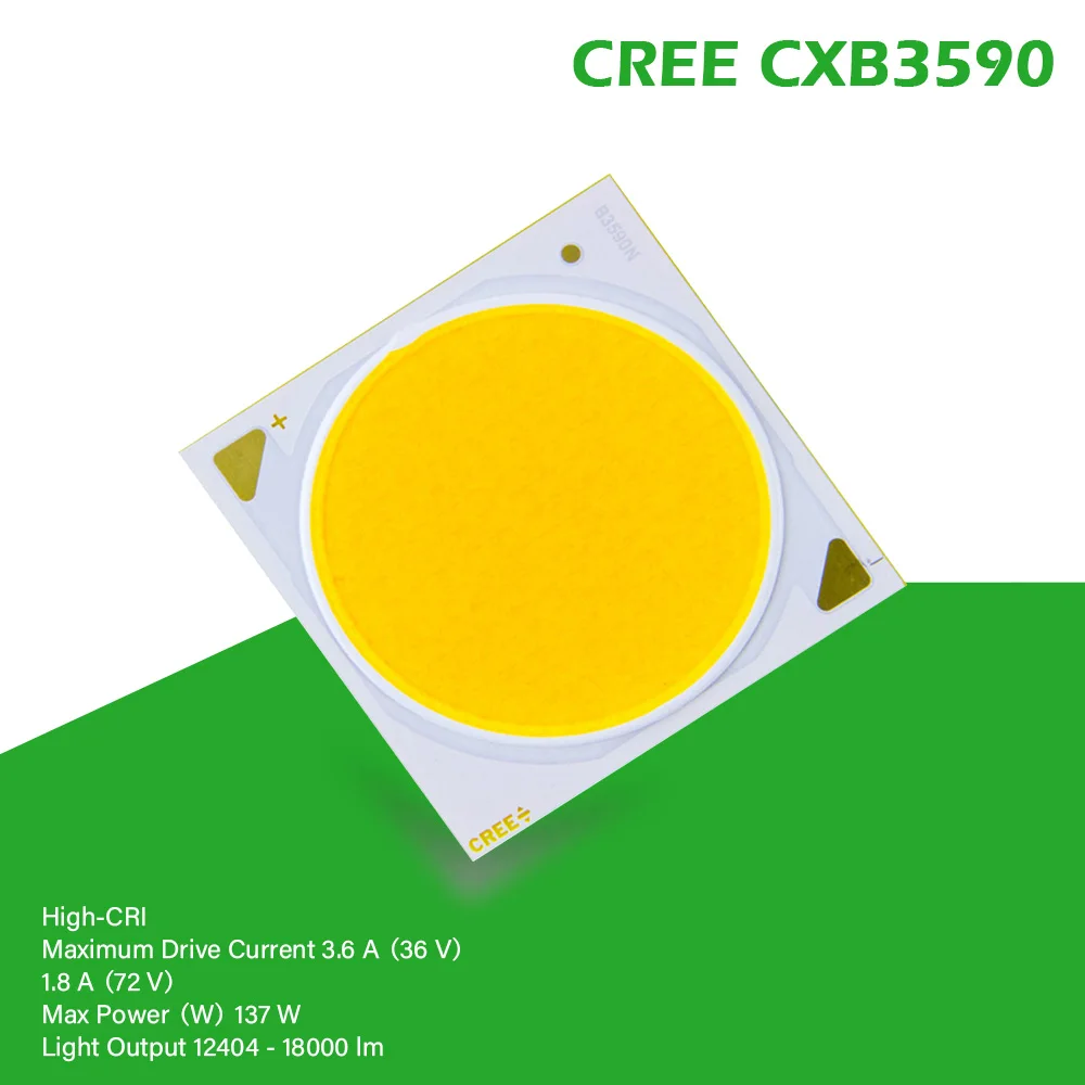 CREE COB CXB3590 светодиодный светильник для выращивания 3000K 3500K 5000K 80 CRI 36V Идеальный держатель без пайки 50-2303CR DIY лампа для выращивания растений - Испускаемый цвет: Without Holder