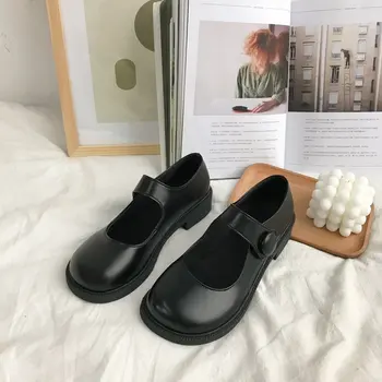 

Small Japanese Leather Shoes Female Student British Bottom Mori Girl All-match Mary Jane Single Shoes Kawaii Lolita Shoes