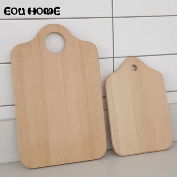 

1Pce Beech Wood Chopping Blocks Kitchen Breadboard Food Plate Wooden Pizza Sushi Bread Whole Wood Tray Cutting Board No Paint