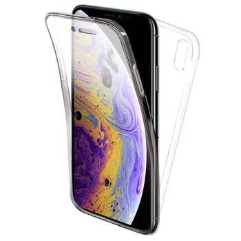 

TBOC Case for Apple iPhone X - XS (5.8") Case Clear Full [Silicone TPU] Double Face [360 Degree] Proteccion Total