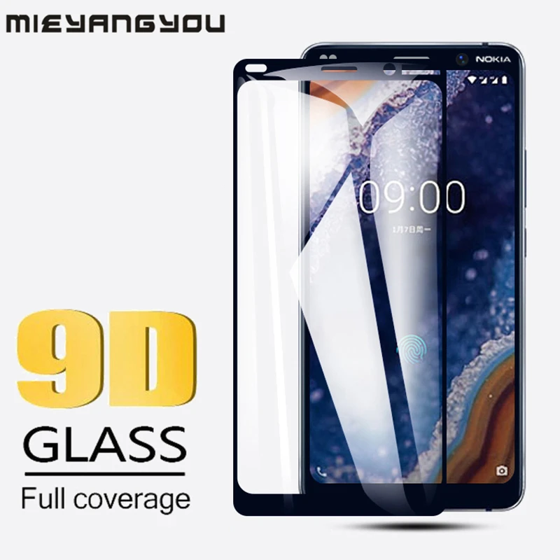 

9D Full Cover Tempered Glass For Nokia X5 X6 X7 2018 for Nokia 3 5 6 7 8 2.1 3.1 5.1 6.1 7.1 8.1 Plus Screen Protector Film Case