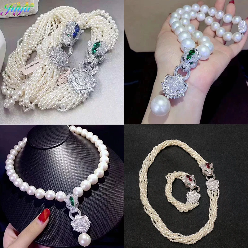 Juya Ali Moda кубический цирконий декоративный Дракон крепеж разъемы для DIY натуральный камень барокко Жемчуг Ювелирные изделия с кистями изготовления