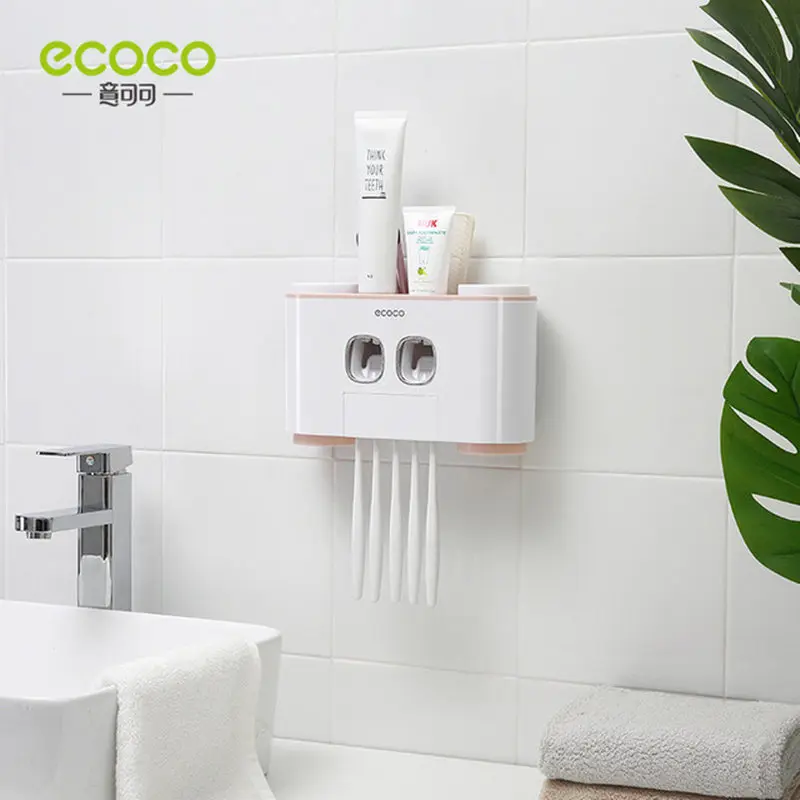 Ecoco полностью автоматический диспенсер для зубной пасты набор Douyin держатель для зубной пасты и для зубной щетки полезный продукт хранение зубной пасты