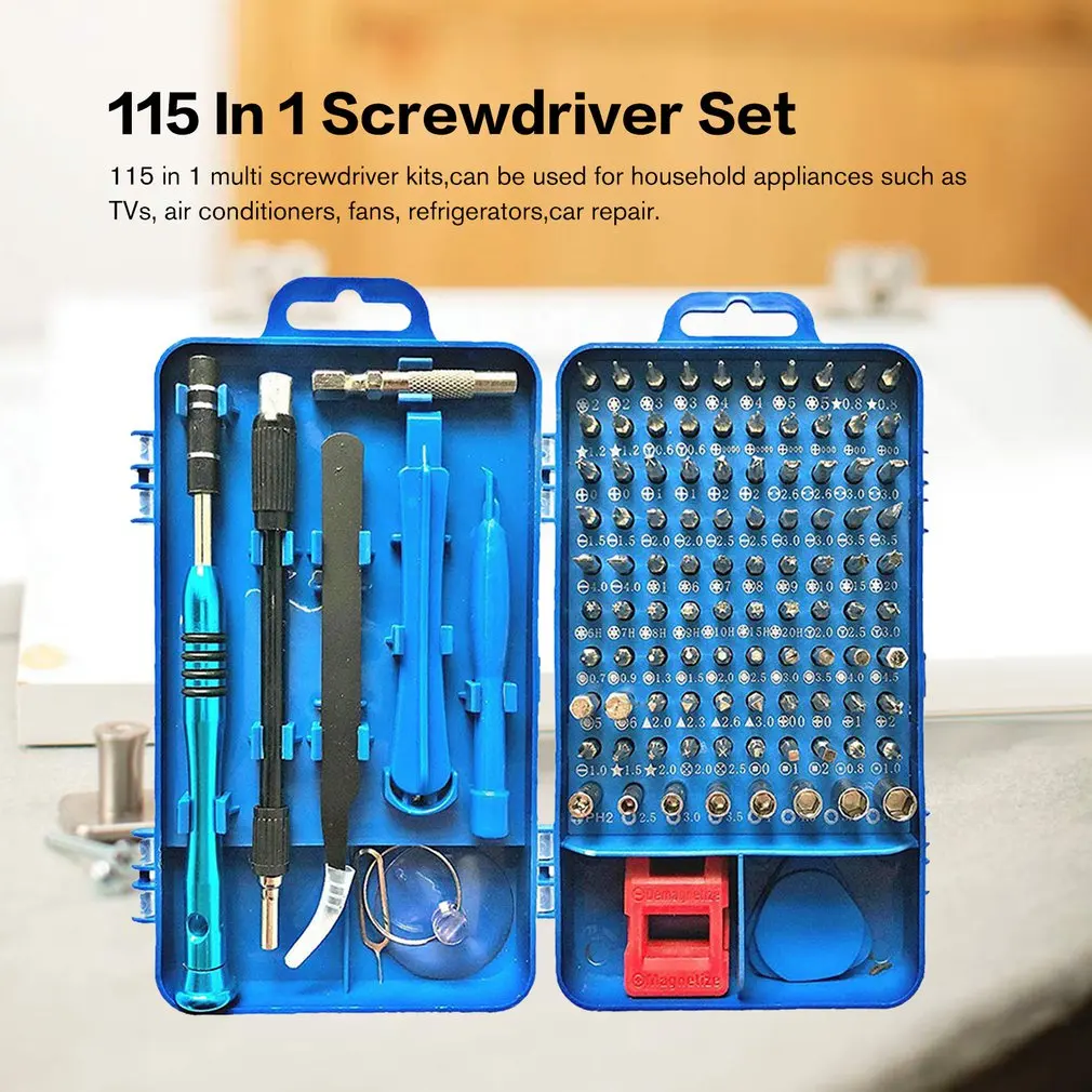 

110 In 1 Precision Screwdriver Kit Accessory Set for iPhone Laptop PC Watch CR-V Steel Mini DIY Hand Work Repair Tools