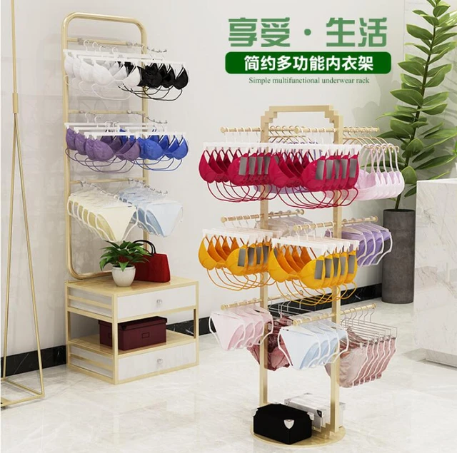 Display stand, floor-to-ceiling inner hanger, double-sided