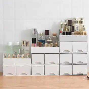 

Double-Layer Makeup Holder with Drawer Domestic Cosmetics Organizer