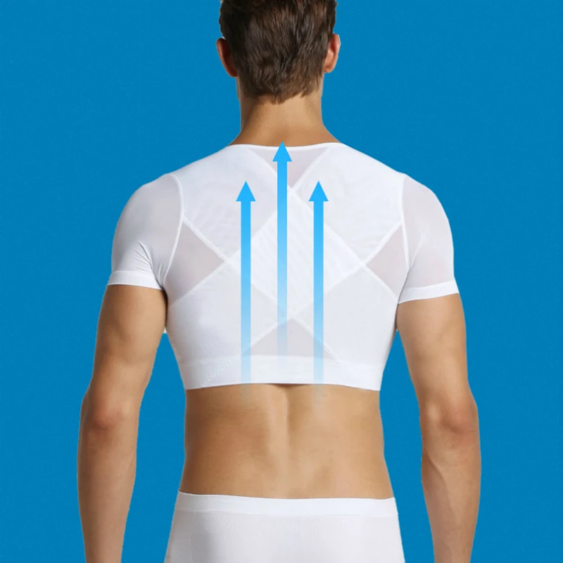 Body Shaper Posture Corrector Men Gynecomastia Tops Slimming Body Shaper Posture Corrector Male Control Back Supportor Undershirt