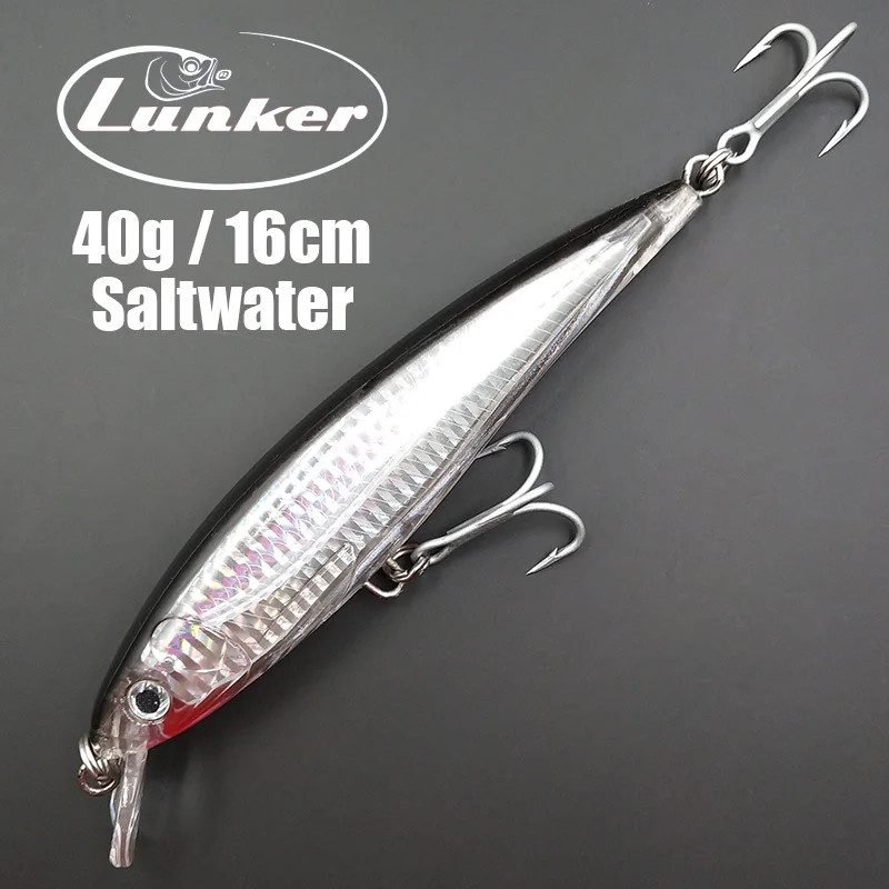 Lunker плавающая Рабочая приманка 40 г 16 см для морской рыбалки с троллингом жесткая