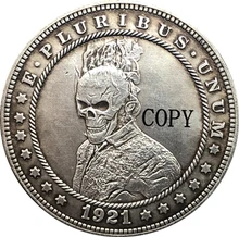 Hobo Nickel 1921-D amerykański morgan dolar moneta typ kopii 157 tanie tanio Gyphongxin Miedzi 1920-1939 Antique sztuczna CASTING CHINA Ludzi hobo coin