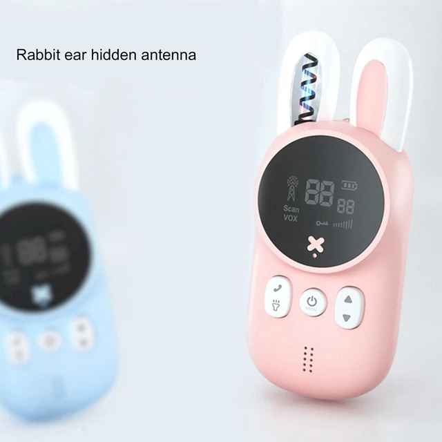 2Pcs Children Cartoon Rabbit Handheld Wireless Two Way Radio Communication Toys 2