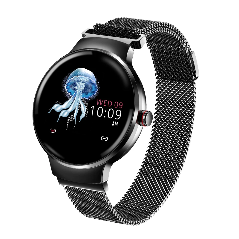 H5 Smart Watch Women Android Watch Fashion Fitness Bracelet Smartwatch with Heart Rate Blood Pressure Monitor Smart Wristband - Цвет: Черный