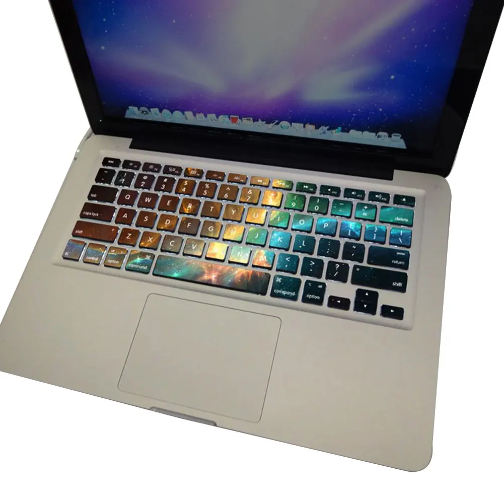 Galaxy Цвет планета клавиатура Стикеры Крышка для м acBook 12/13in retina в европейском стиле