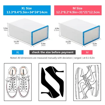 12Packs Transparent Shoe Organizers Cabinet 2