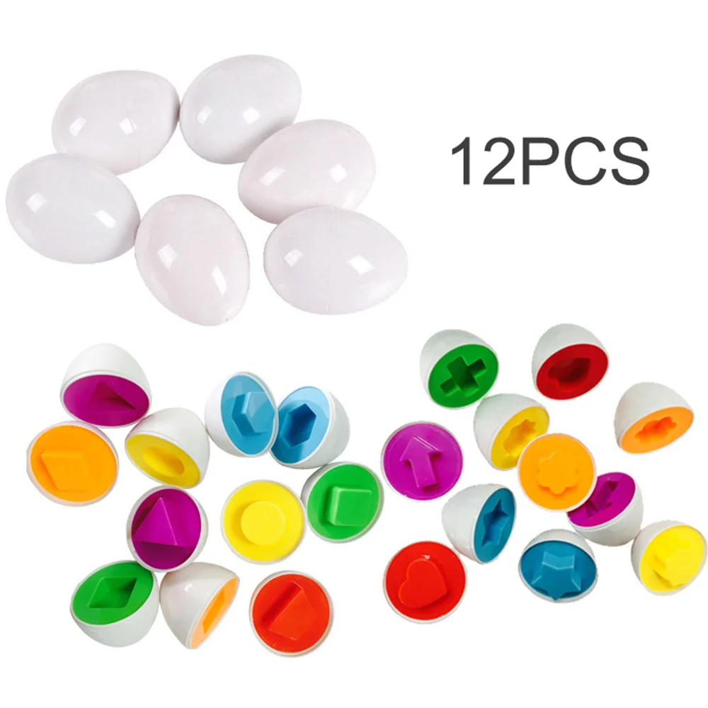 12PCS eggs/set Smart Pairings Toys Eggs Shape Wise For Children Brain Games Educational enhance your hands dexterity 6*4.5cm
