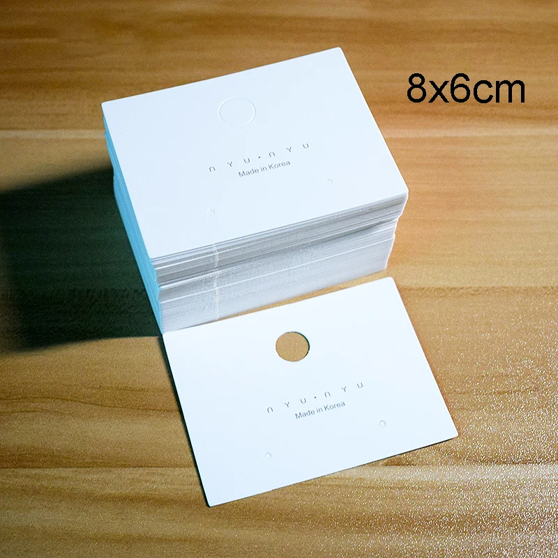 30pcs Earrings Paper Card for Bracelet Necklace Hairband Ear Studs DIY Jewelry Display Package Card Handmade 5x5/6x6/5x9/8x8cm