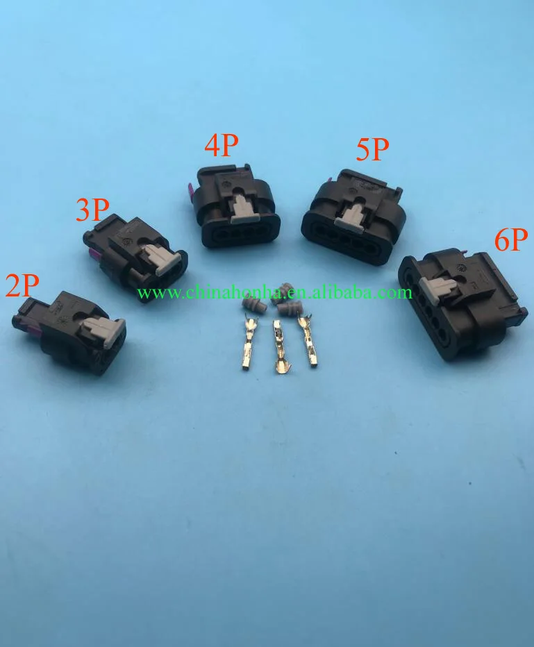 2/3/4/5/6 Pin Amp инжектор топлива датчик удара разъем водонепроницаемый авто вилки 4F0973702/3/4/5/6 с проводом