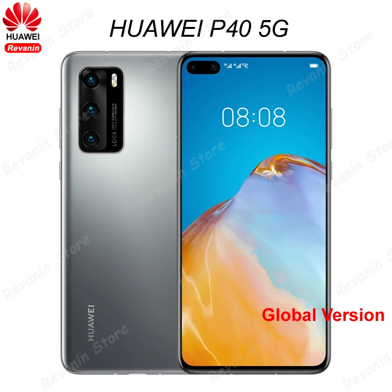 Global Version Huawei P40 Mobile 5G Phone 6.1 Inch Kirin 990 Android 10 Gesture Sensor SA/NSA Bluetooth 5.1 Smart 50MP | Мобильные