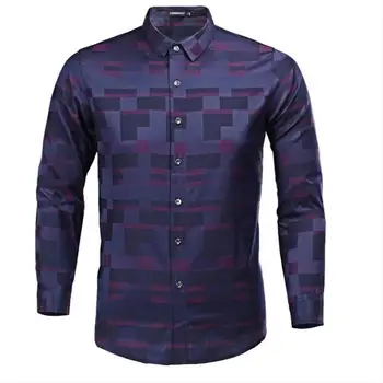 

OLOEY Men's Shirt Brand New Men Shirts Full Sleeve Dress Shirt Turn-down Collar Male Casual Shirt Mens Clothing