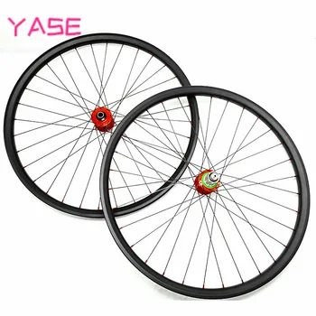 

MTB bicycle 29er wheelset hookless 33x30mm asymmetry carbon wheels Hope pro 4 hubs 100x15 142x12mm carbon wheelset disc brake