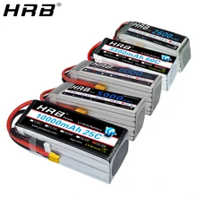 HRB 6S 22,2 V Lipo батарея XT60 2200mah 1800 2600mah 3300mah 4000mah 5000mah 6000mah 10000mah 12000mah 16000mah 22000mah RC запчасти