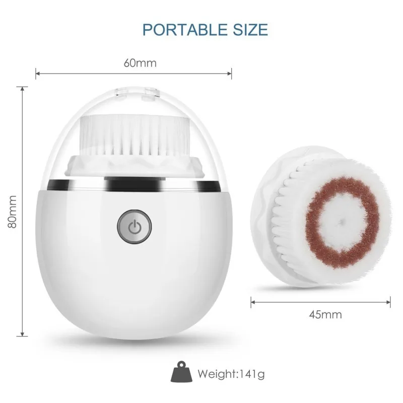 

Sonic Vibrating Facial Cleansing Brush Waterproof Wireless Charging For Face Cleaning Exfoliating And Massaging